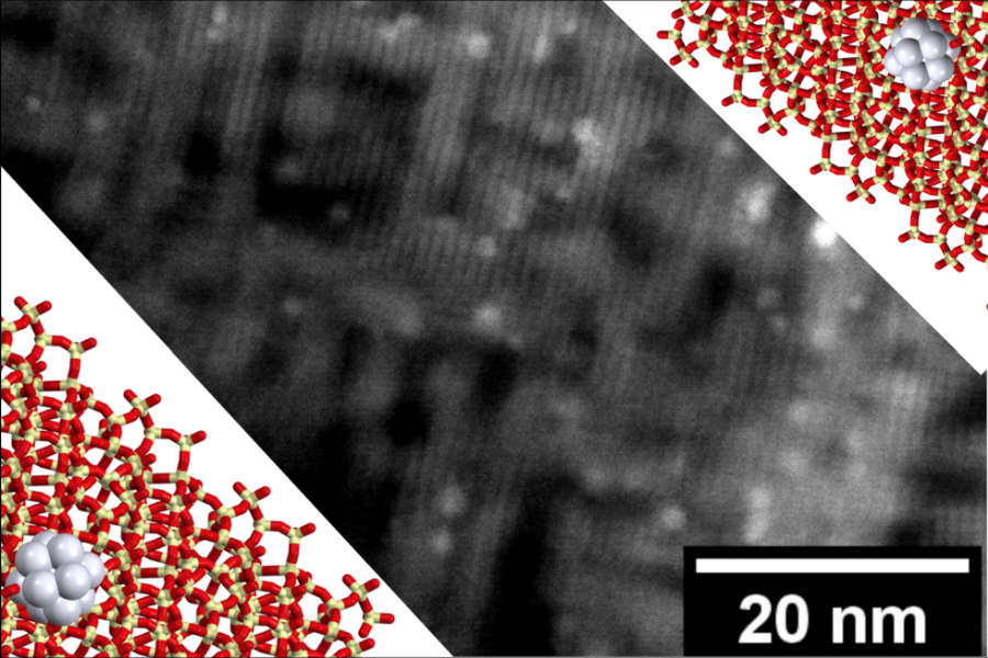 Kovové nanočástice na zeolitických materiálech